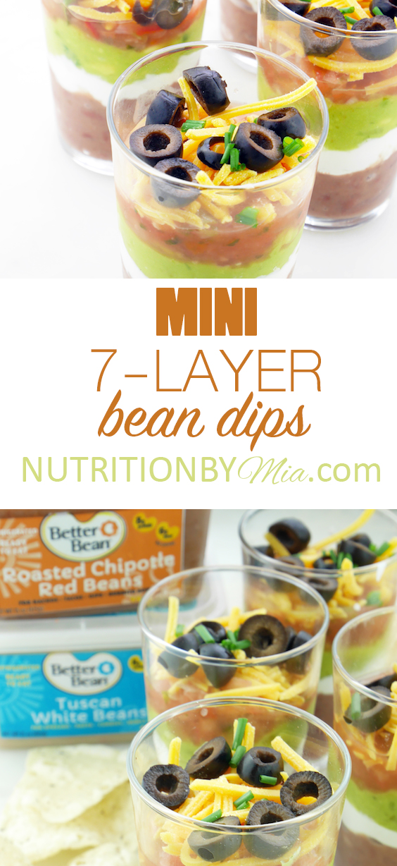Better Bean mini 7 layer bean dips