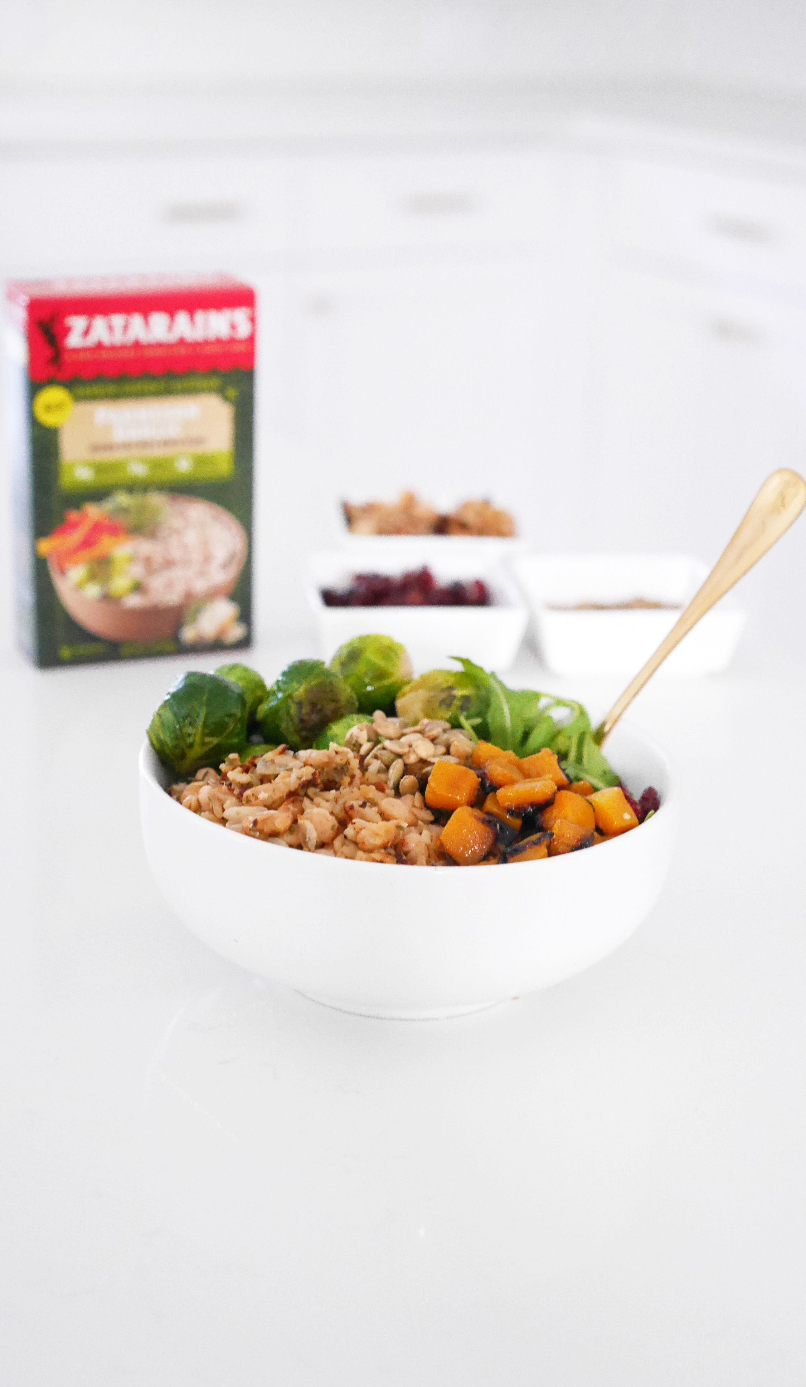 Zatarain’s Parmesan Garlic Brown Rice with White Beans
