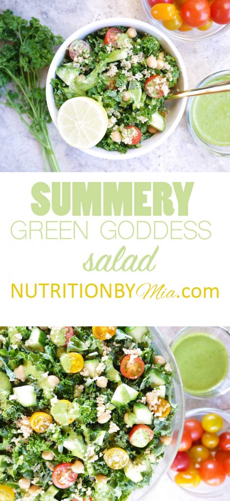 Summery Green Goddess Salad | Nutrition By Mia