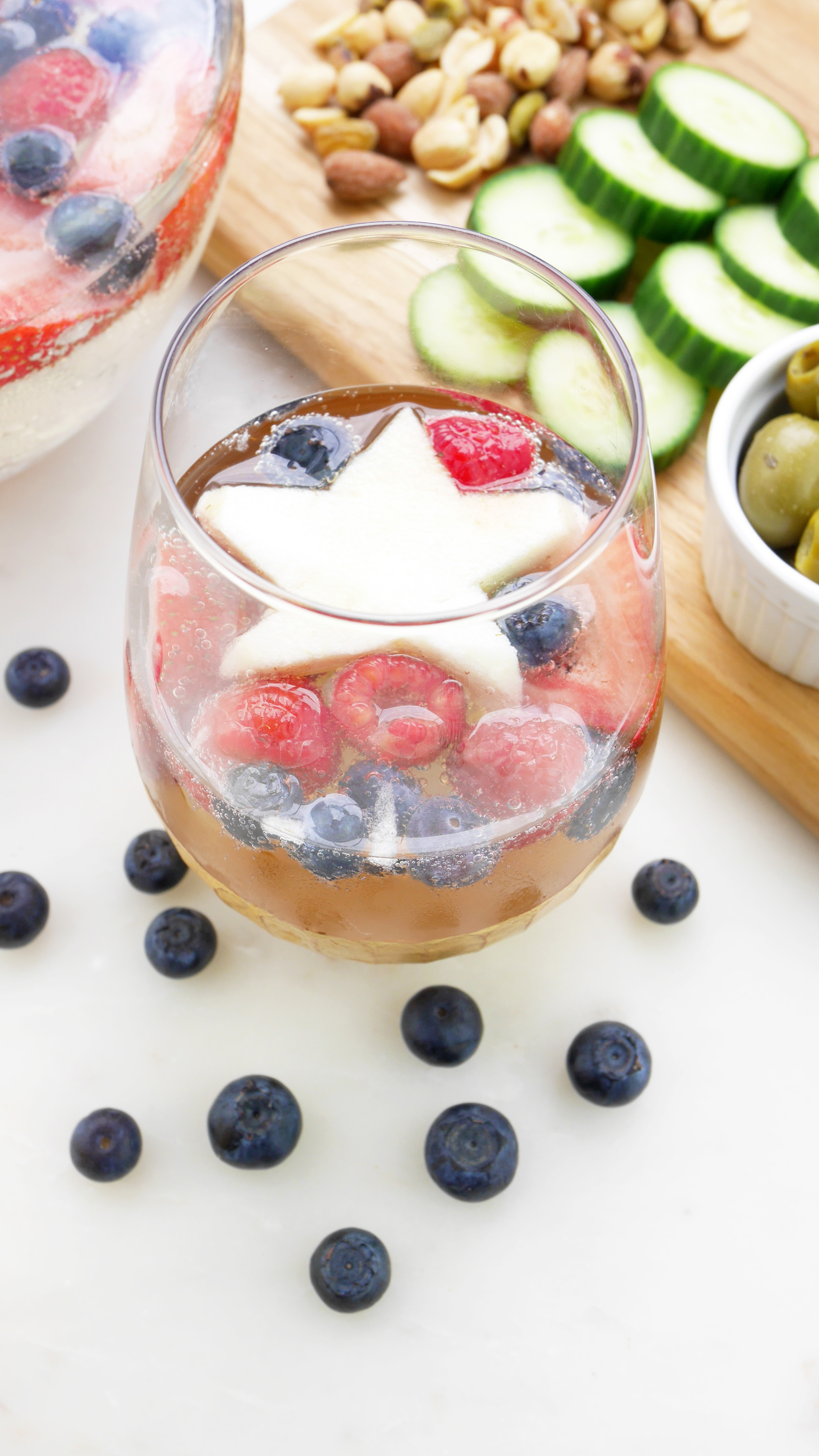 In The Raw Stevia Red White and Blue Wine Spritzers