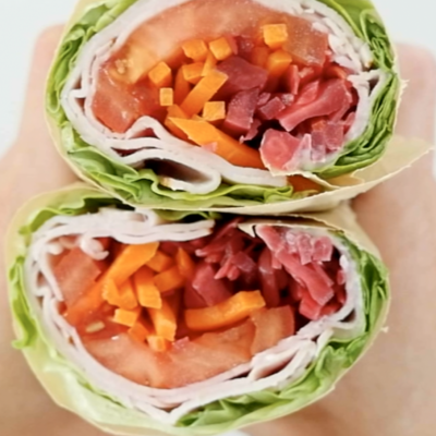 Bread-Free Turkey Veggie Wrap Lunchbox
