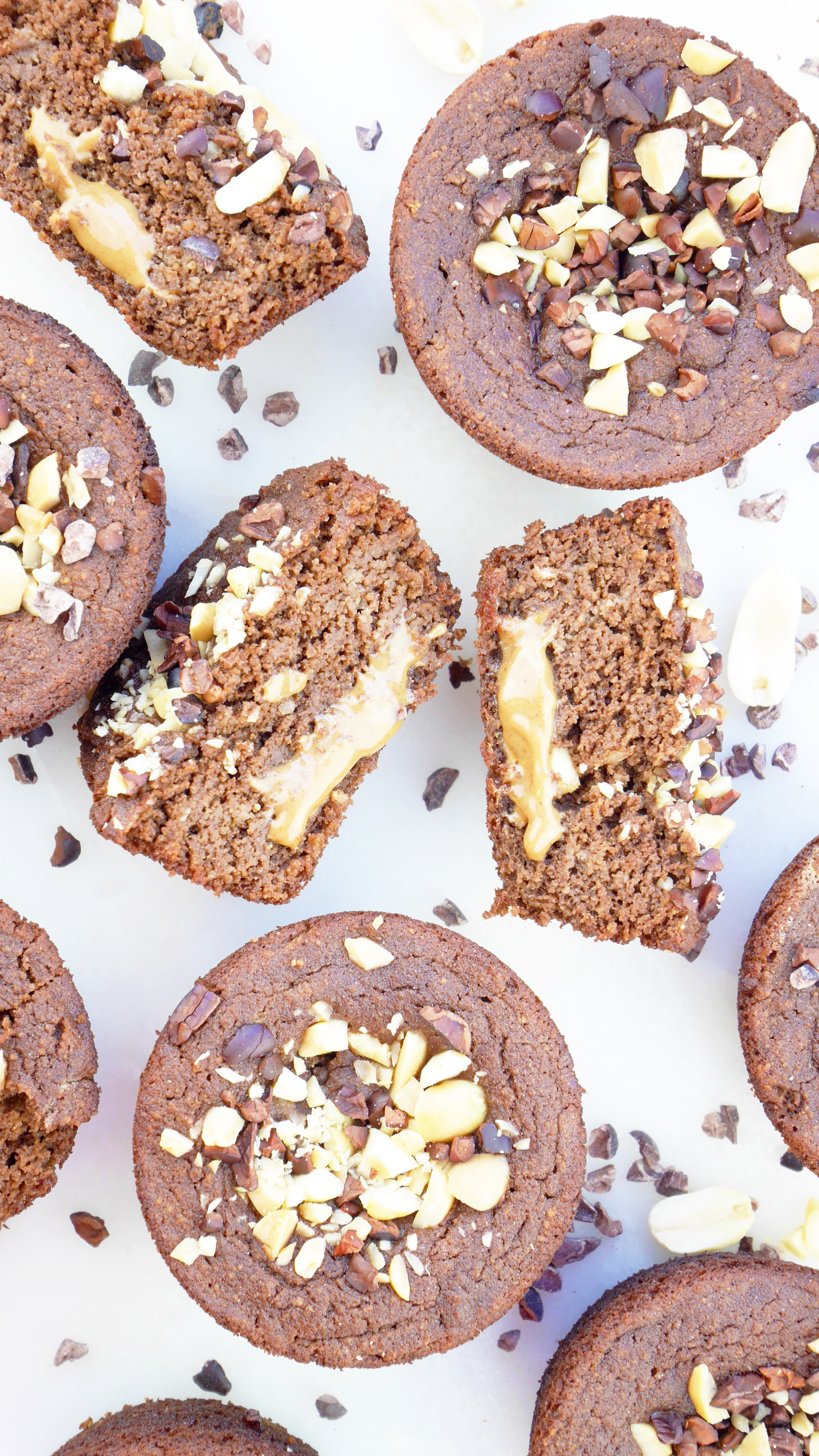 PB-stuffed chocolate muffins that sneaks in your veggies? Sign me up, yall! Peanut Butter-Stuffed Chocolate Veggie Muffins Sneakz Organic Milkshakes