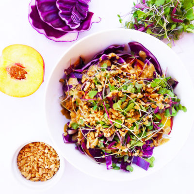 Red Cabbage and Peanut Slaw